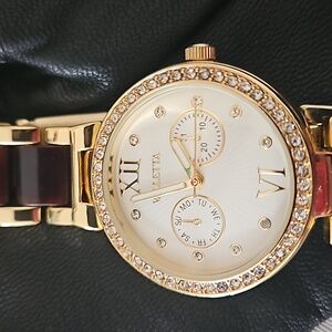 Valletta Two-Tone Tortoise Watch.